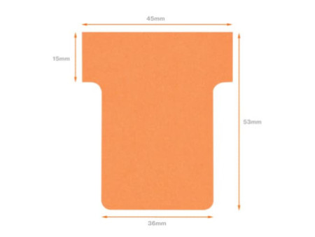nobo Fiche T, indice 1,5 / 45 mm, 170 g/m2, orange