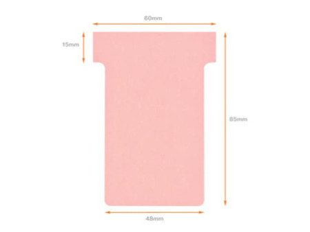 nobo Fiche T, indice 2 / 60 mm, 170 g/m2, rose