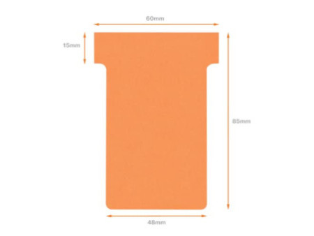 nobo Fiche T, indice 2 / 60 mm, 170 g/m2, orange