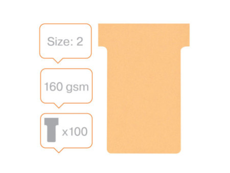 nobo Fiche T, indice 2 / 60 mm, 170 g/m2, beige