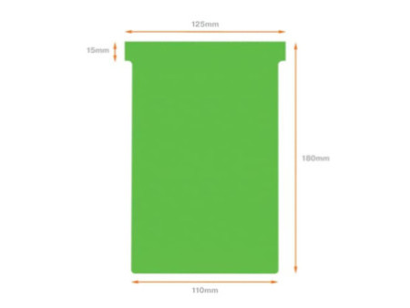 nobo Fiche T, indice 4 / 124 mm, 170 g/m2, vert