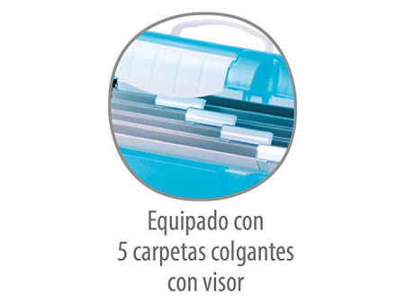 Oxford Valisette plastique Class'N Go, bleu translucide