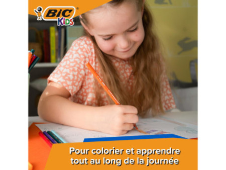 BIC KIDS Crayons de couleur Tropicolors , étui carton de 18