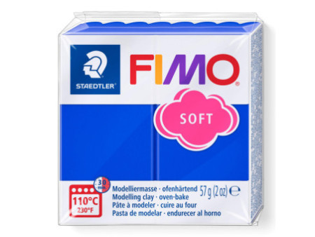 FIMO Pâte à modeler SOFT, à cuire, 57 g, bleu brillant