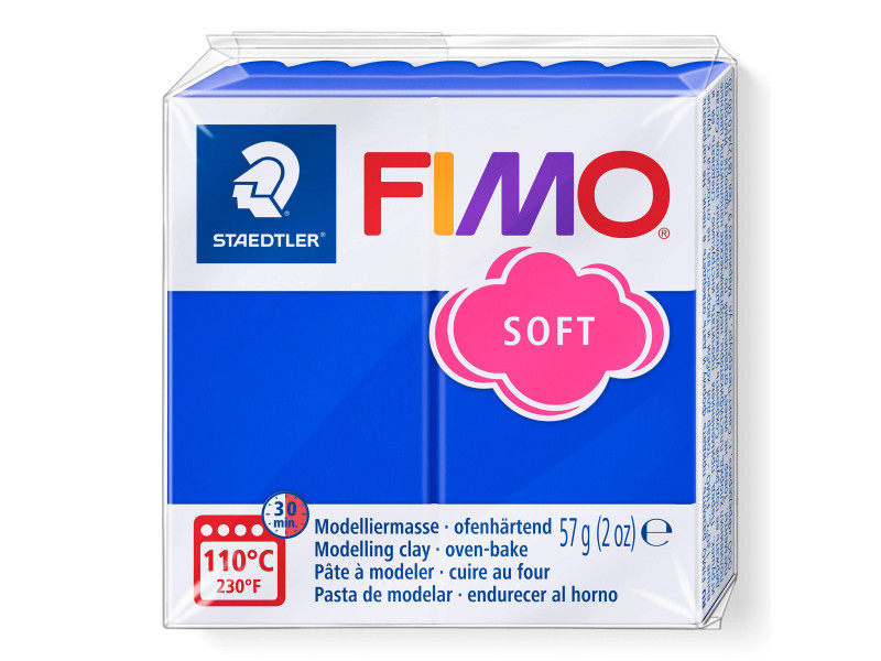 FIMO Pâte à modeler SOFT, à cuire, 57 g, bleu brillant