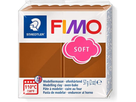 FIMO Pâte à modeler SOFT, à cuire, 57 g, caramel