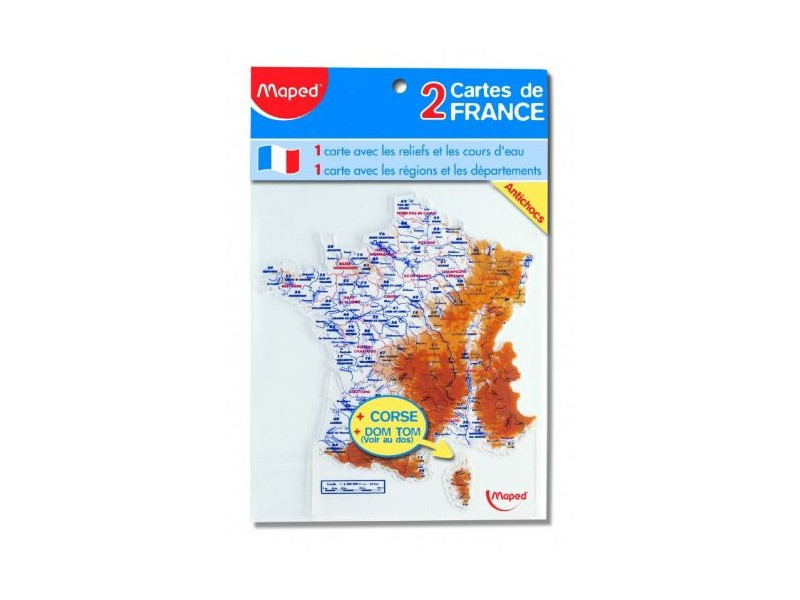 Maped Gabarit carte de France, contenu: 2 pièces