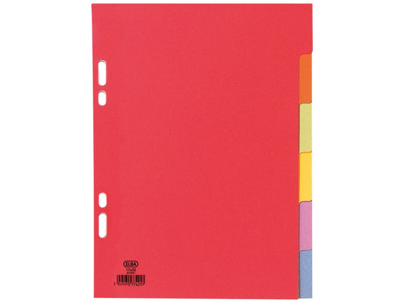 Oxford Intercalaires neutres, 170 x 220 mm, 6 touches