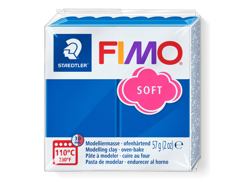 FIMO Pâte à modeler SOFT, à cuire, 57 g, bleu pacifique