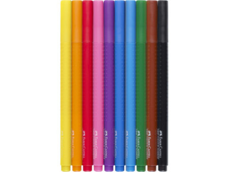 FABER-CASTELL Stylo feutre GRIP COLOUR MARKER, étui de 10