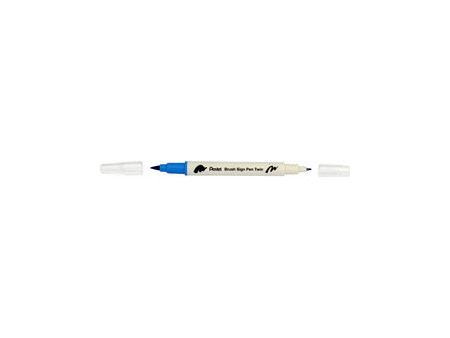Pentel Feutre pinceau BrushSignPen Twin, en présentoir