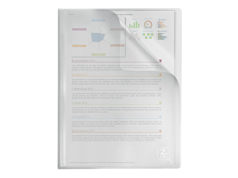 ELBA Protège-documents '2nd Life', A4, 20 pochettes, PP