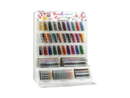 Pentel Feutre pinceau BrushSignPen Twin, en présentoir
