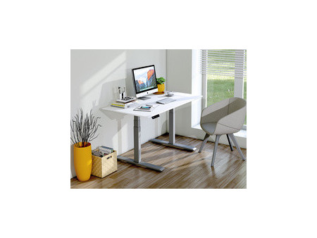 kerkmann Bureau assis-debout Smart Office, chêne/argent