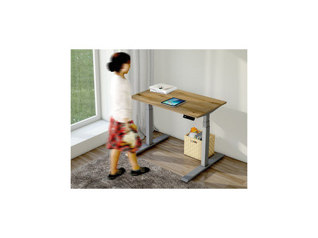 kerkmann Bureau assis-debout Smart Office, chêne/argent