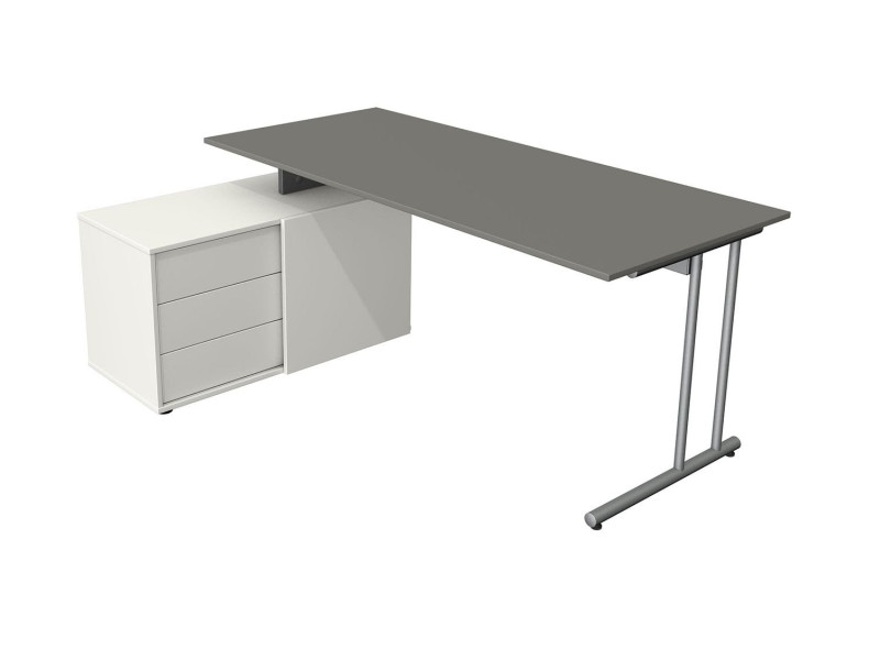 kerkmann Poste de travail complet Start Up, graphite