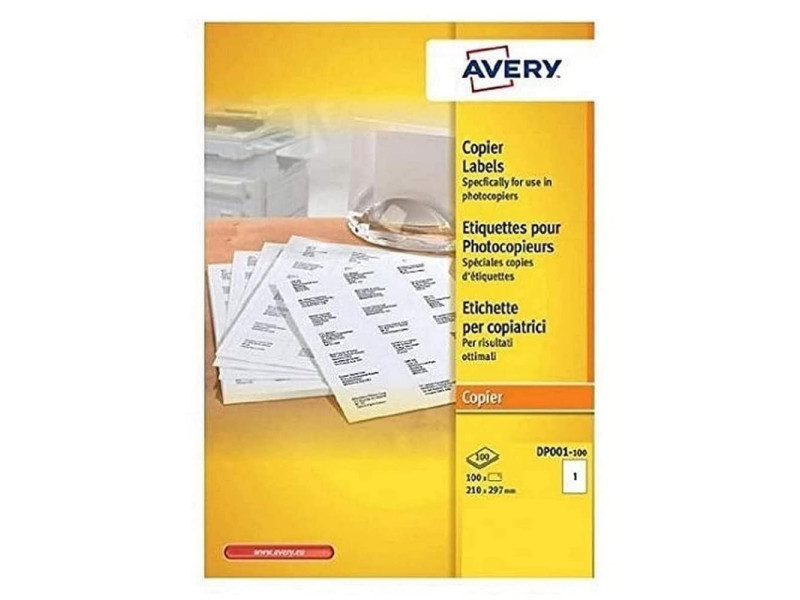 AVERY Etiquette pour photocopieur, 210 x 297 mm, blanc