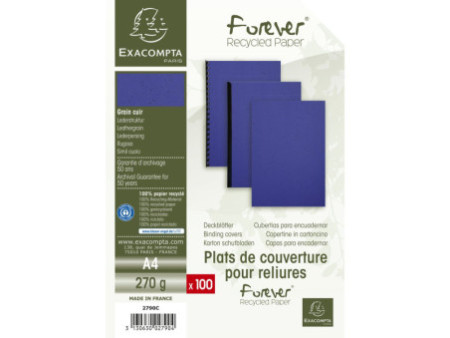 EXACOMPTA Couverture de reliure FOREVER, A4, bleu foncé