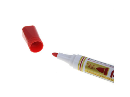 Pentel Marqueur pour tableau blanc MW85, pointe ogive, rouge