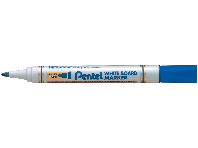 Pentel Marqueur pour tableau blanc MW85, pointe ogive, bleu
