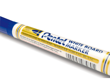 Pentel Marqueur pour tableau blanc MW85, pointe ogive, bleu