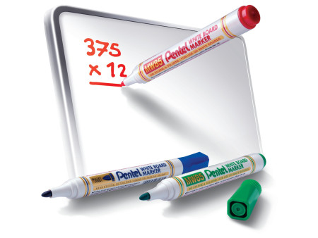 Pentel Marqueur pour tableau blanc MW85, pointe ogive, bleu