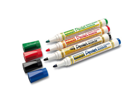 Pentel Marqueur pour tableau blanc MW85, pointe ogive, bleu