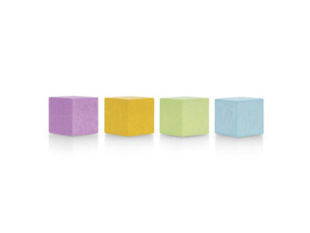magnetoplan Aimant néodyme Wood Series Cube, coloré