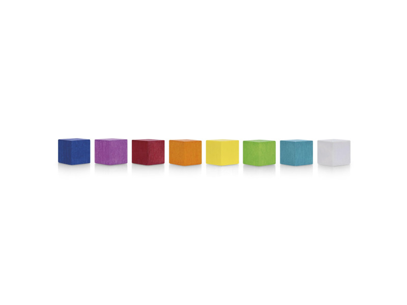 magnetoplan Aimant néodyme Wood Series Cube, coloré