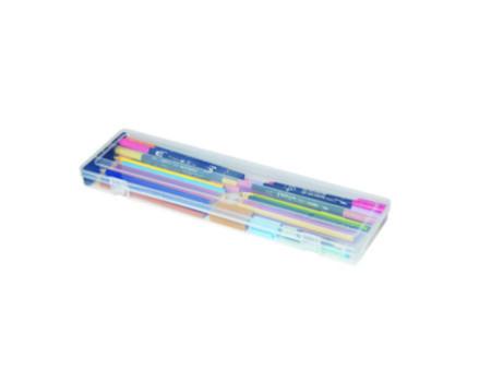 deflecto Plumier avec couvercle, transparent