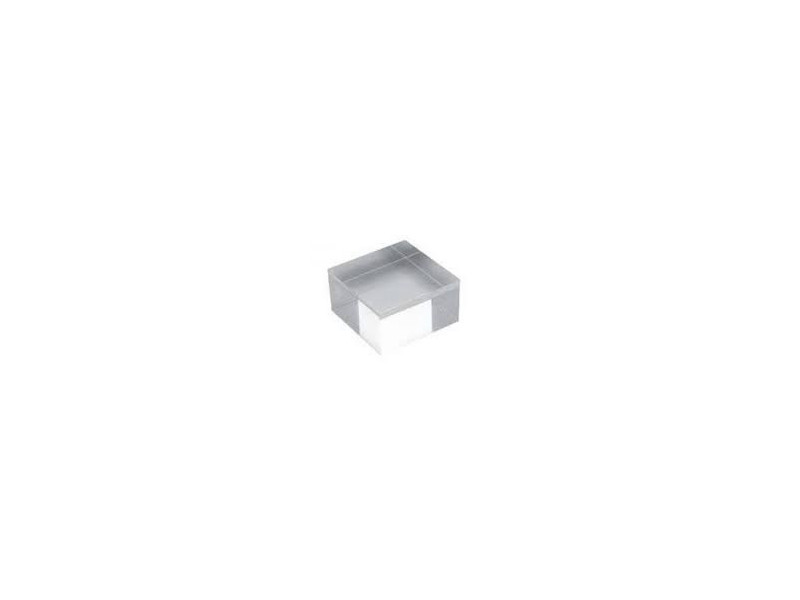 deflecto Bloc d'acrylique, 75 x 75 x 40 mm, transparent