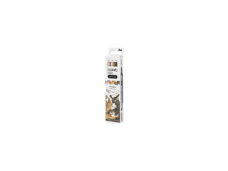 COPIC Marqueur ciao, set de 3 'Pet Palette'