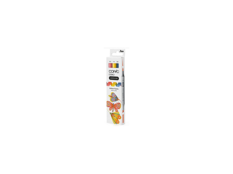 COPIC Marqueur ciao, set de 3 'Brilliant Palette'