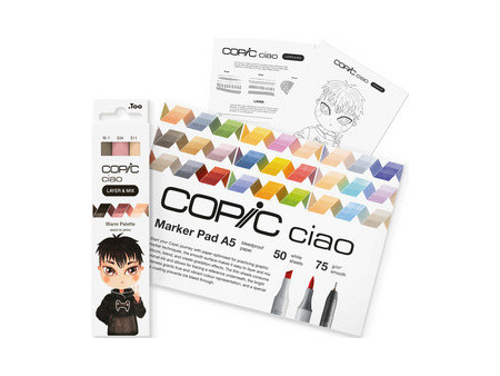 COPIC Marqueur ciao 'LAYER & MIX Manga Starter Set', Warm