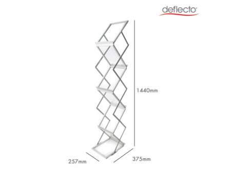 deflecto Porte-brochures A4, pliable, 6 compartiments