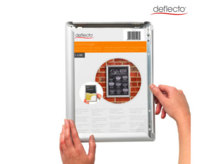 deflecto Cadre photo/affiche, A2, argent anodisé