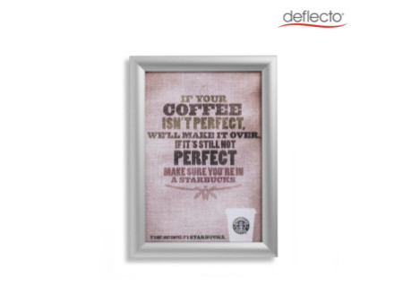 deflecto Cadre photo/affiche, A2, argent anodisé