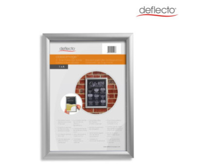 deflecto Cadre photo/affiche, A3, argent anodisé