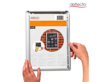 deflecto Cadre photo/affiche, A3, argent anodisé
