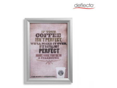 deflecto Cadre photo/affiche, A3, argent anodisé