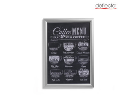 deflecto Cadre photo/affiche, A5, argent anodisé
