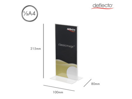 deflecto Porte-visuel, 1/3 A4 portrait, droit