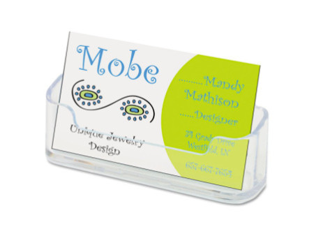 deflecto Porte-cartes de visite, 1 compartiment, transparent