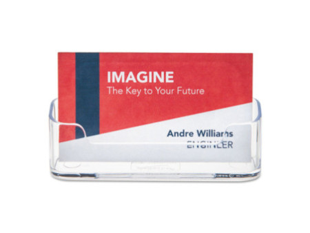 deflecto Porte-cartes de visite, 1 compartiment, transparent
