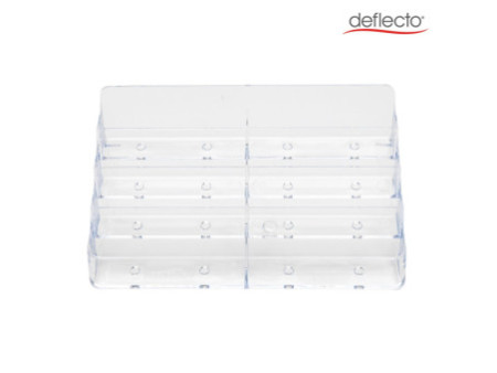deflecto Porte-cartes de visite, 8 compartiments,transparent