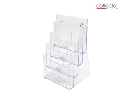 deflecto Porte-brochures, A4 portrait, 4 compartiments