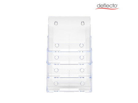 deflecto Porte-brochures, A4 portrait, 4 compartiments