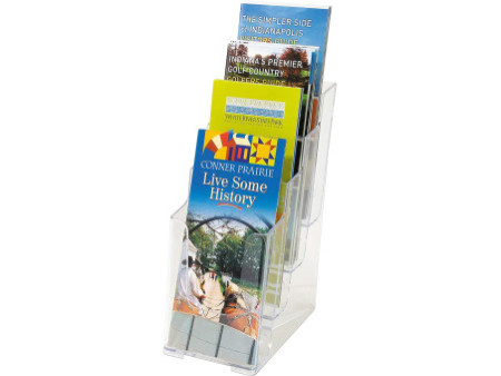 deflecto Porte-brochures, 1/3 A4 portrait, 4 compartiments