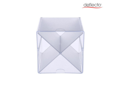 deflecto Boîte de rangement Cube, 4 casiers, cristal