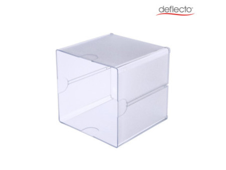 deflecto Boîte de rangement Cube, 1 casier, cristal